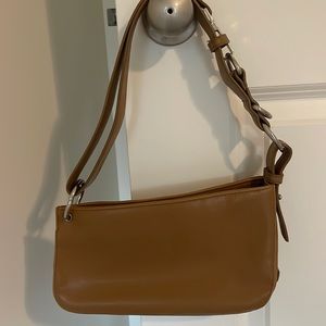 Lulu Brand - Brown Small Leather Shoulder Purse